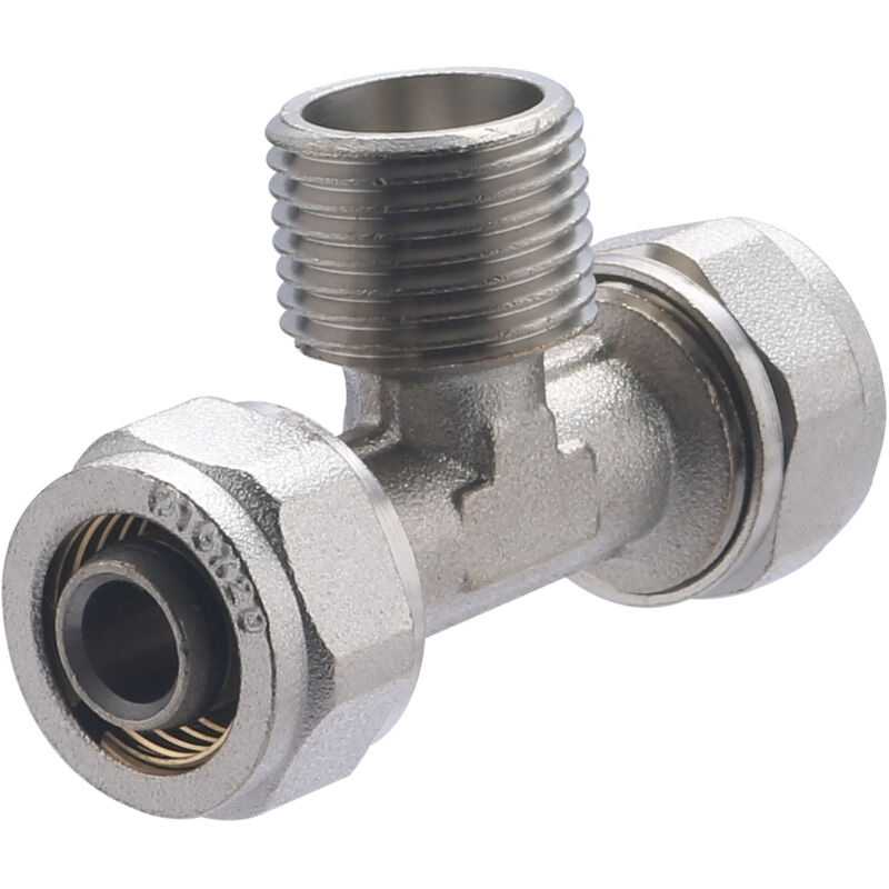 foto del prodotto noyon thiebault - raccordo multistrato a compressione, a t, 16 - maschio al centro 15x21