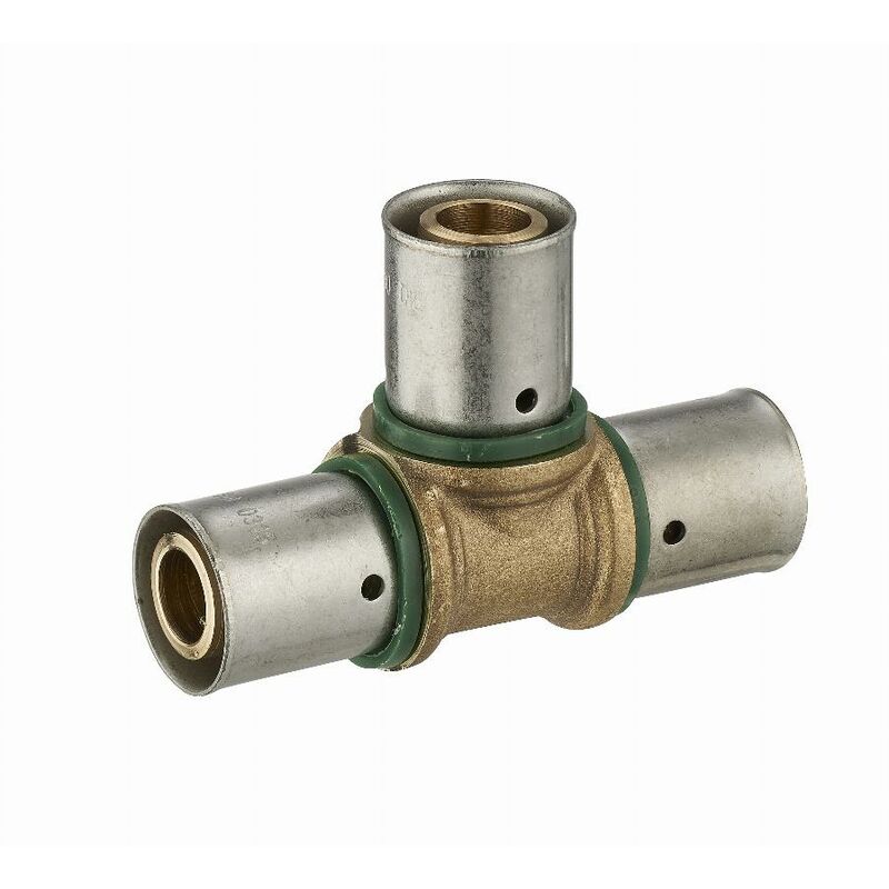 foto del prodotto noyon thiebault tee uguale profilo th per tubo per 20 mm anello di aggraffatura in acciaio inox 3790 20l1