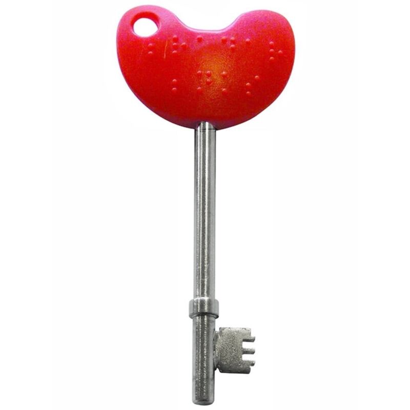 foto del prodotto nrs easy turn wc disabili accesso chiave con manico rosso