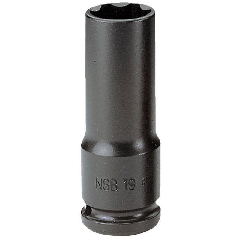 foto del prodotto nsb.19 nsb bussola a percussione a 6 punti, attacco da 1 2 , a parete sottile, misura 19 mm facom