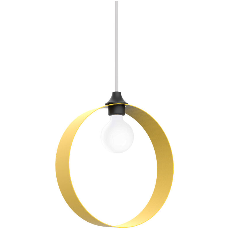 foto del prodotto nucleo mono sospensione, 1x e27, max 42w, metallo, giallo, d.40cm lumicom