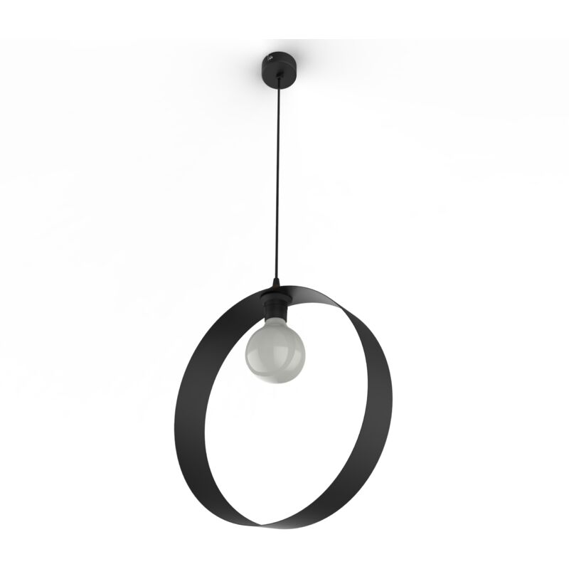 foto del prodotto nucleo mono sospensione, 1x e27, max 42w, metallo, nero opaco, d.40cm lumicom