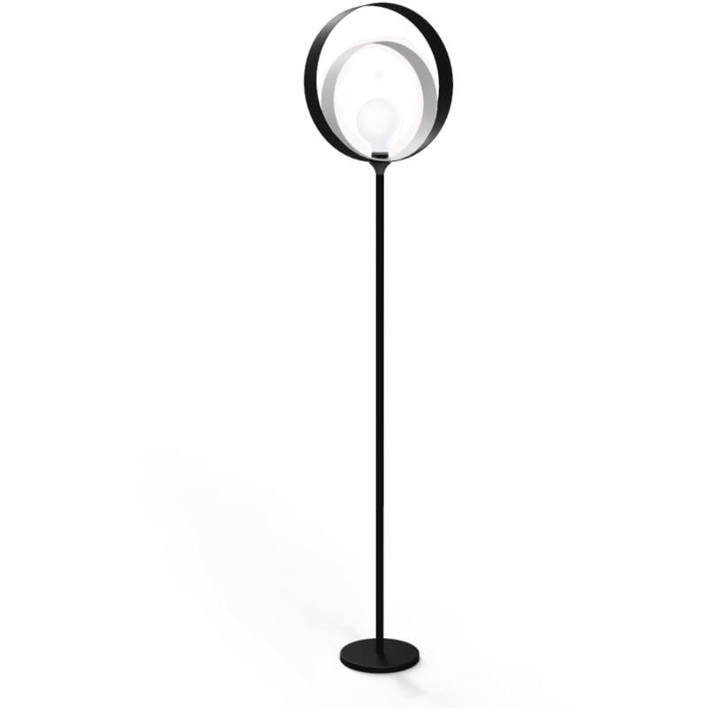foto del prodotto nucleo piantana, 1x e27, max 42w, metallo, nero grigio, d.40cm h.170cm lumicom