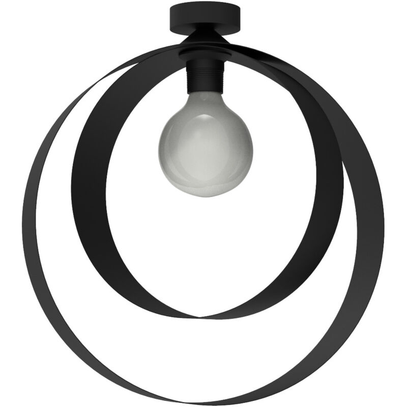 immagine 0 del prodotto nucleo plafoniera, 1x e27, max 42w, metallo, nero opaco, d.40cm lumicom