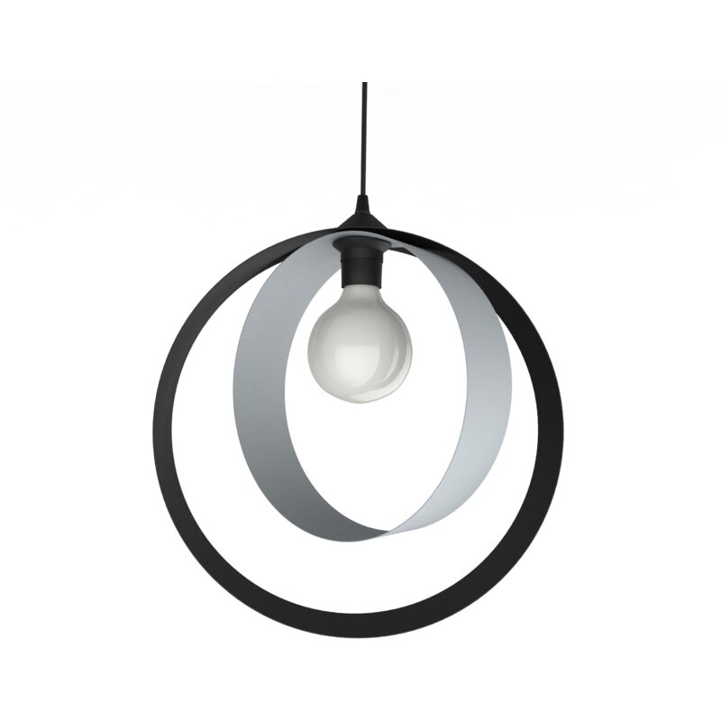 foto del prodotto nucleo sospensione, 1x e27, max 42w, metallo, nero grigio, d.40cm lumicom
