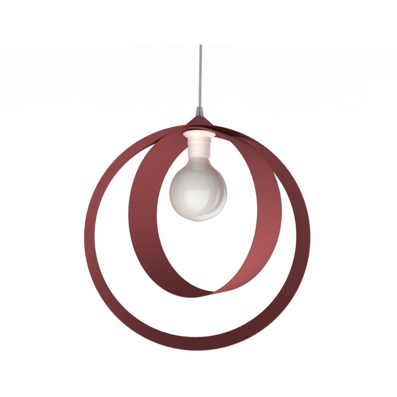 foto del prodotto nucleo sospensione, 1x e27, max 42w, metallo, rosso cowhide, d.40cm lumicom