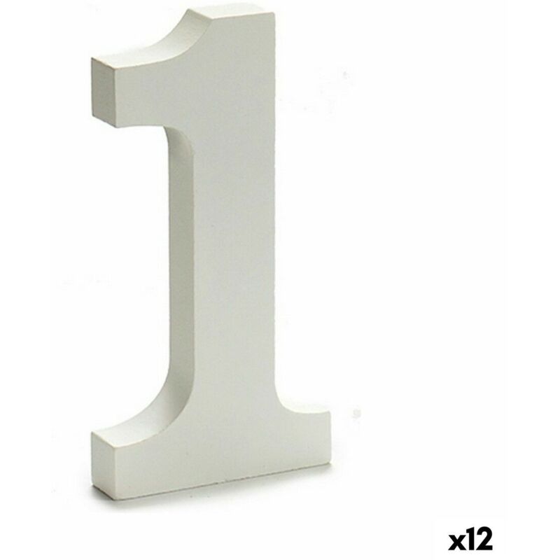 foto del prodotto numeri pincello 1 bianco 1,8 x 21 x 17 cm 12 unit 