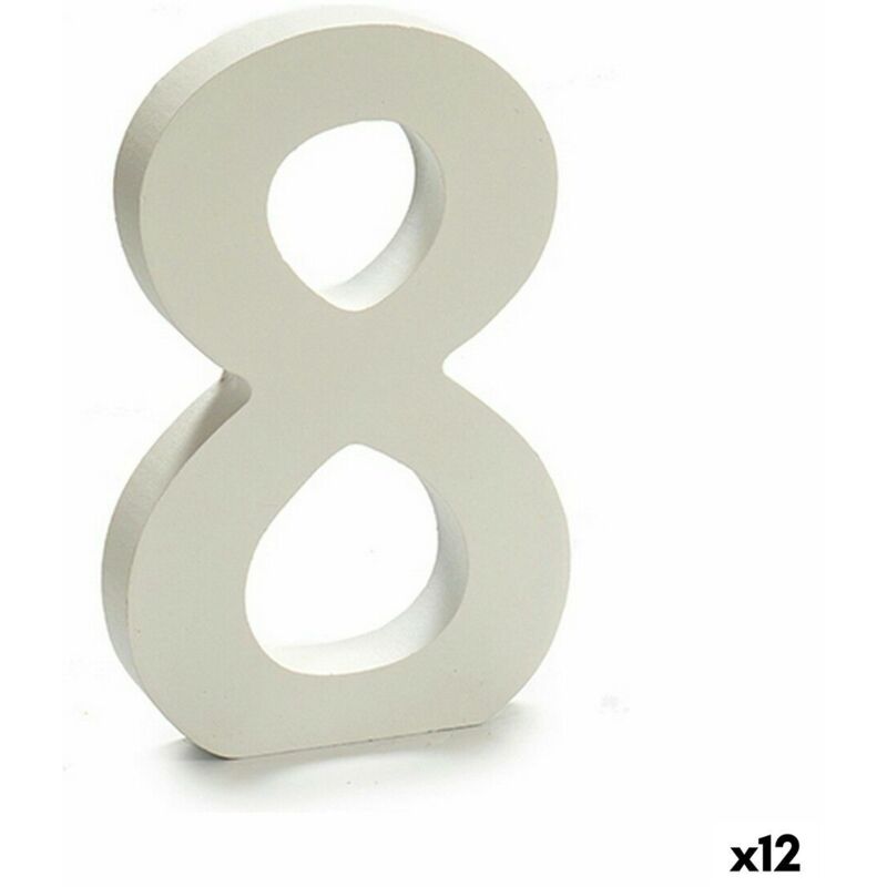 foto del prodotto numeri pincello 8 bianco 1,8 x 21 x 17 cm 12 unit 