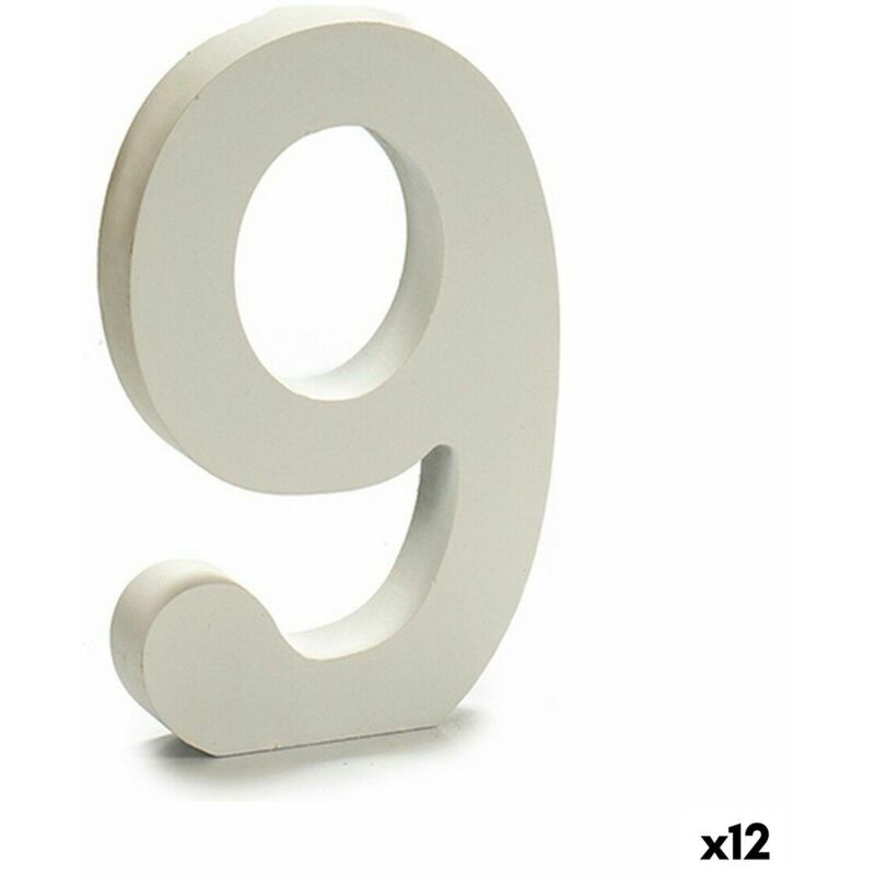 foto del prodotto numeri pincello 9 bianco 1,8 x 21 x 17 cm 12 unit 