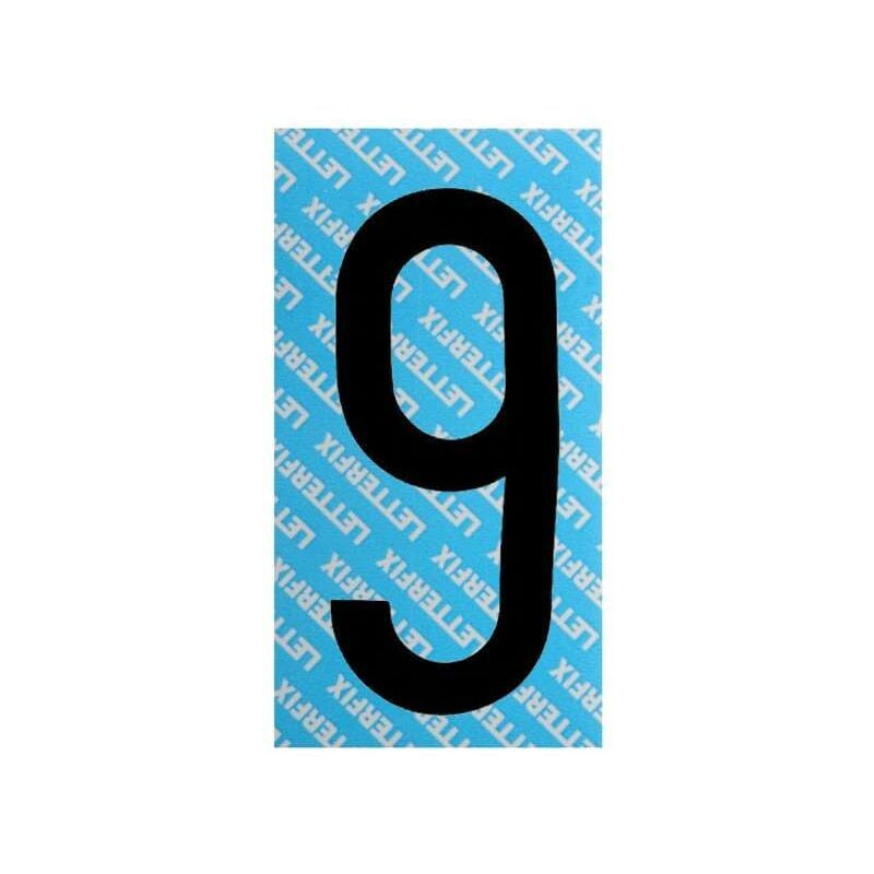 foto del prodotto numero adesivo nero serie t80 9 letterfix