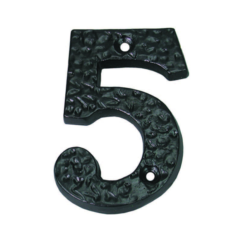 foto del prodotto numero civico 5 in ferro nero opaco