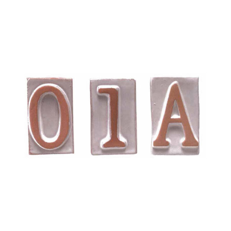 immagine 0 del prodotto numero civico in terracotta 3 cm.8,5h