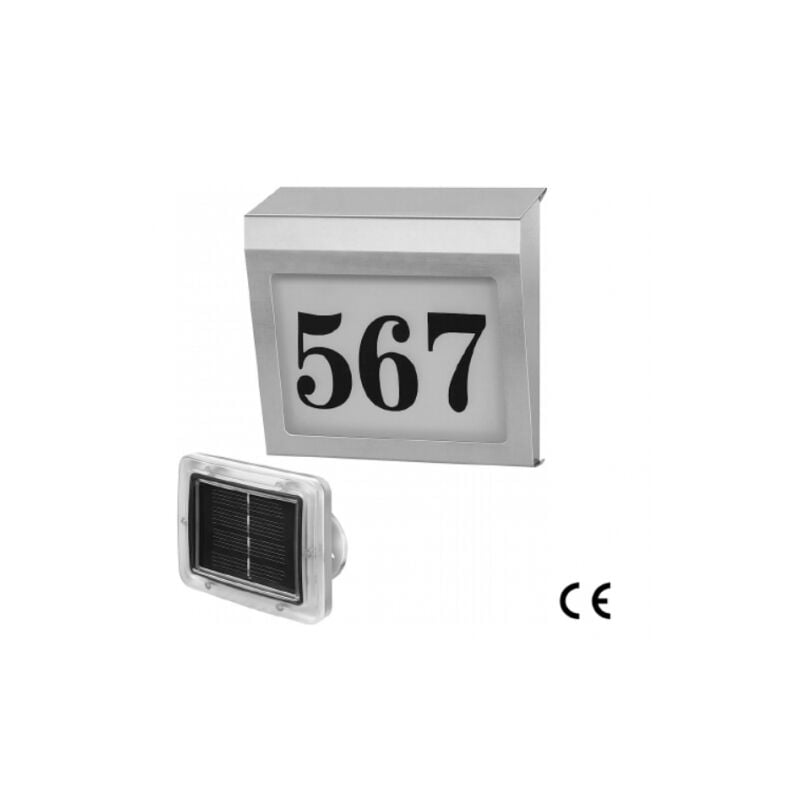 foto del prodotto numero civico luminoso illuminato pannello solare esterno 28270 