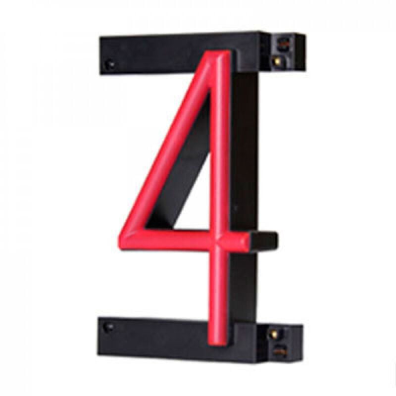 foto del prodotto numero led neon 4 larghezza 90mm altezza 161mm sfondo 38mm