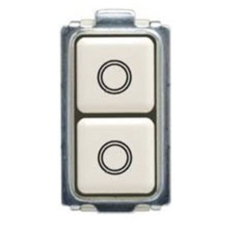 foto del prodotto nuova feb doppio pulsante non interbloccato compatibile con serie laser e magic international bticino 