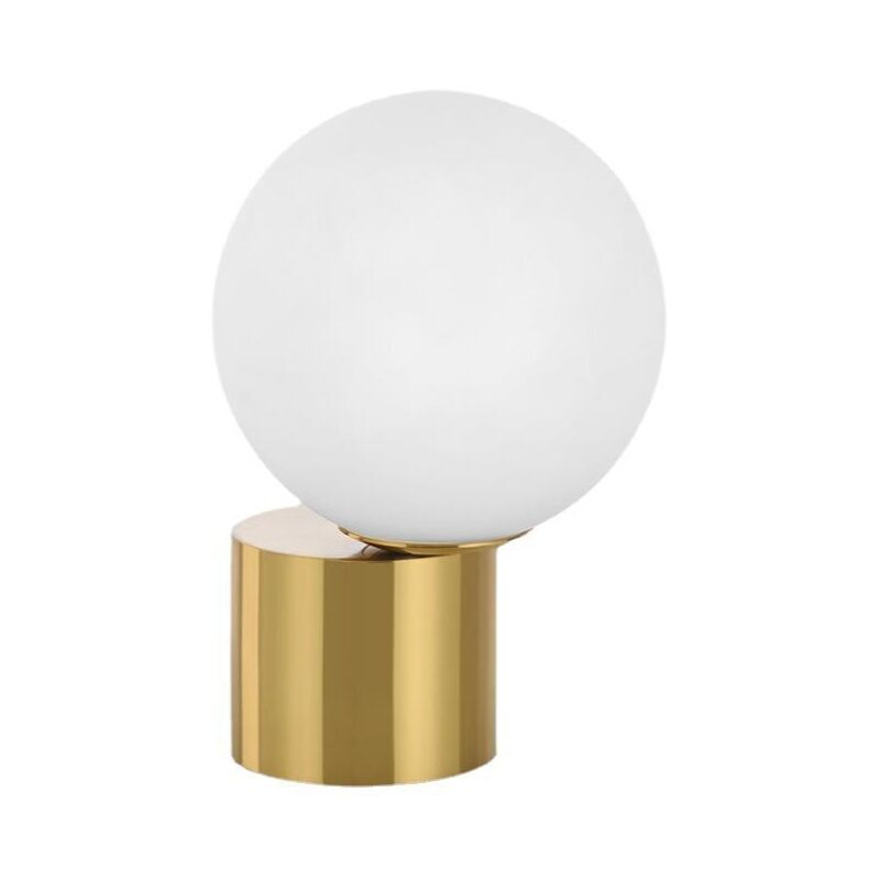 foto del prodotto nuova lampada da tavolo a sfera in vetro, lampada da soggiorno, lampada da comodino, lampada da studio, lampada di protezione degli occhi a led