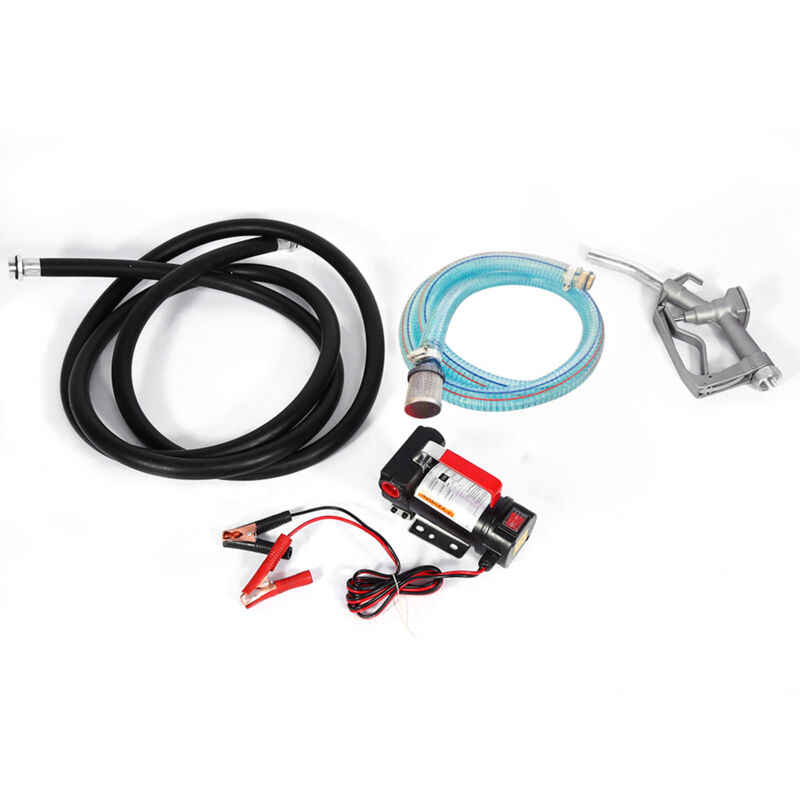 foto del prodotto nuova pompa di trasferimento olio automatica per estrattore di fluido diesel elettrico 12v con ugello di carburante zoternen