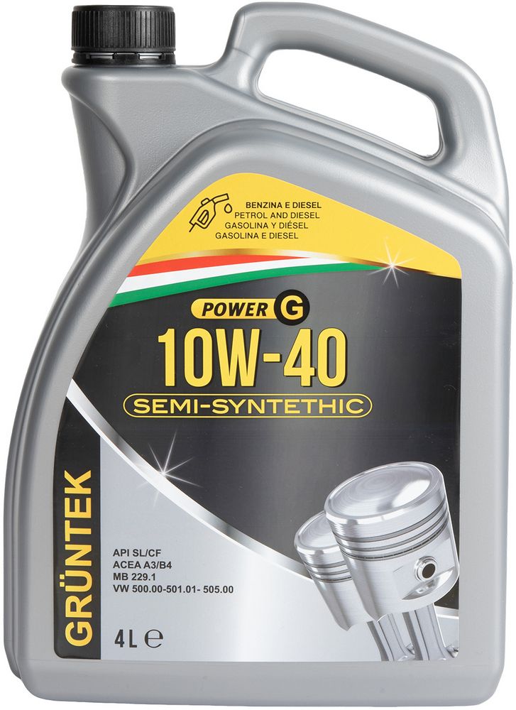 foto del prodotto nuovo lubrificante power g 10w 40 semisintetico per veicoli a benzina e a diesel con capacit di 4l