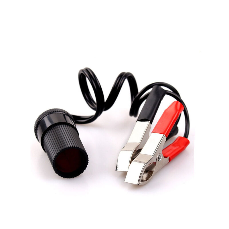 foto del prodotto nuovo morsetto terminale batteria auto 12v adattatore presa accendisigari clip 1 pz