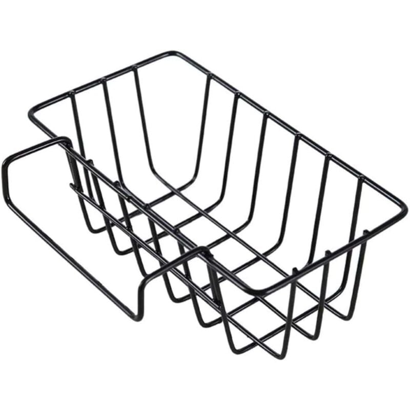 foto del prodotto nuovo scaffale portaoggetti sospeso in metallo per lavello da cucina per bagno e dormitorio, nero