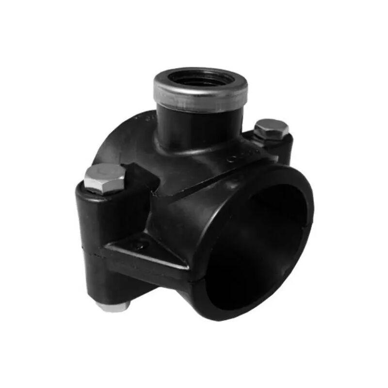 foto del prodotto nupi presa a staffa in polipropilene con anello di rinforzo inox serie elopress 20x1 2 pn10