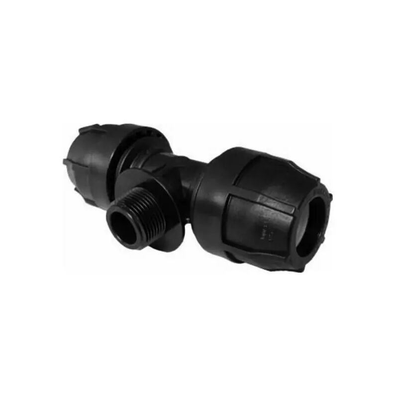 foto del prodotto nupi raccordo a t maschio a compressione in polipropilene serie elopress 20x1 2 pn16