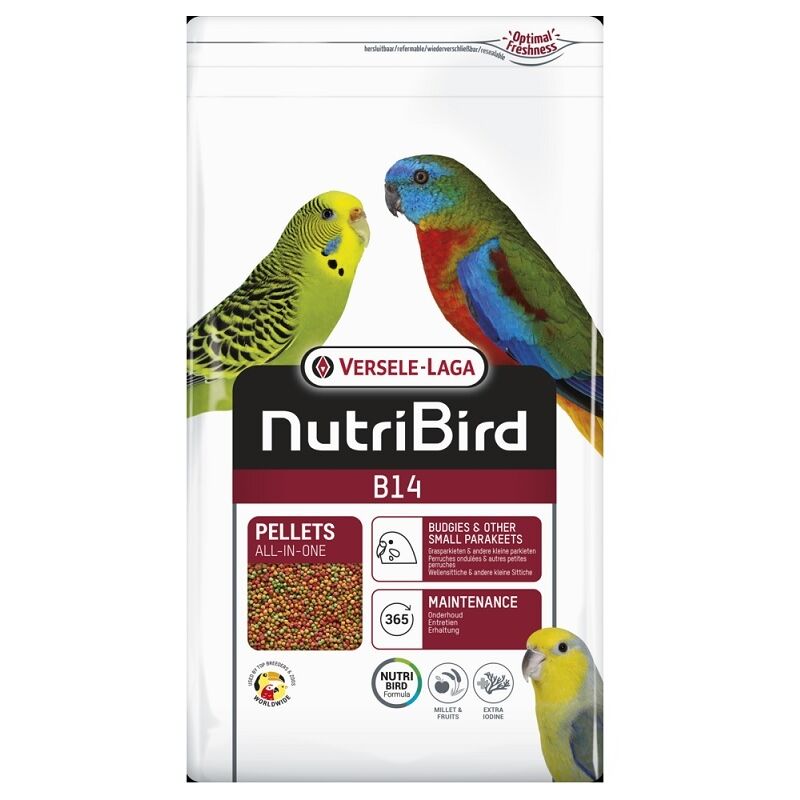 foto del prodotto nutribird b14 food in pellet estrusi per le periquitos budgie e parrocchetti 0,8 kg
