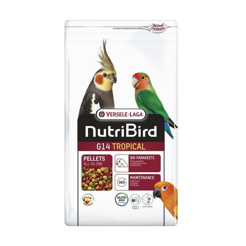 foto del prodotto nutribird g14 food originale in pellet estrusi per parrocchetti di grandi dimensioni, 1 kg