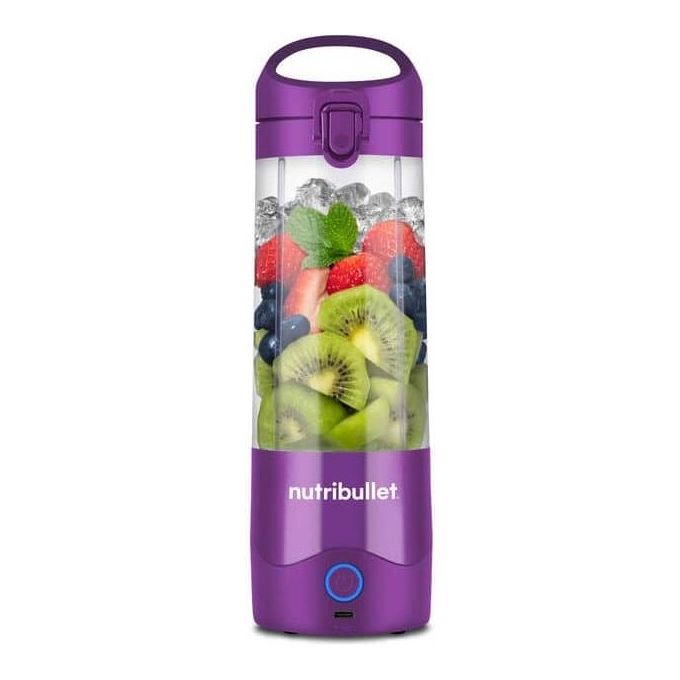 foto del prodotto nutribullet nbp003pu frullatore portatile tritatutto 475 ml caricatore usb c viola
