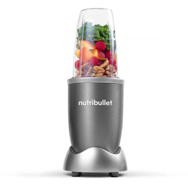 foto del prodotto nutribullet original 600, frullatore elettrico, tritatutto, frullatore smoothie, frullatore tritatutto multifunzione, potenza 600 watt, nb603dg