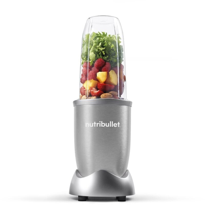 foto del prodotto nutribullet pro 900, frullatore elettrico, tritatutto, frullatore smoothie, frullatore tritatutto multifunzione, potenza 900 watt, nb904s