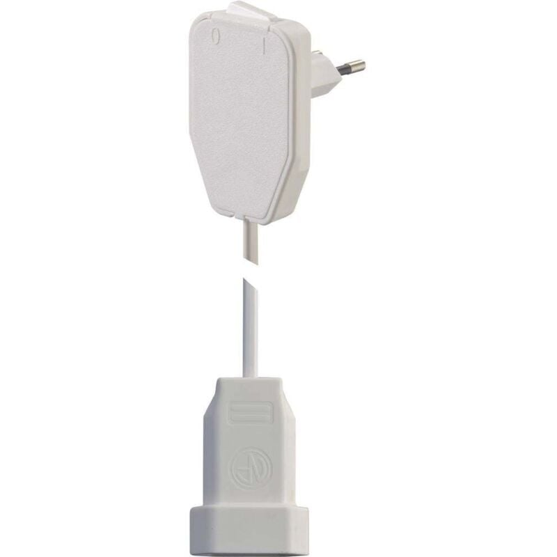 foto del prodotto nvb gebro 104579 alimentazione prolunga bianco 0.80 m h03vvh2 f 2x 0,75 mm con interruttore intermedio