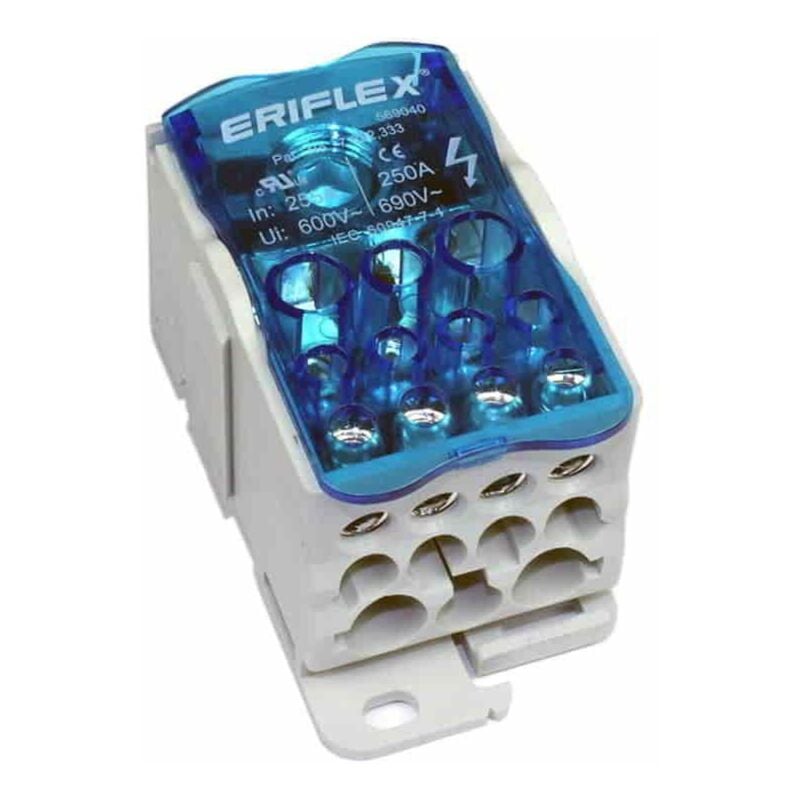 foto del prodotto nvent 569050 sdoppiatore unipolare, 400 a iec, 335 a ul csa, linea cavi, 11 cavi di carico, rame, termoplastico erico