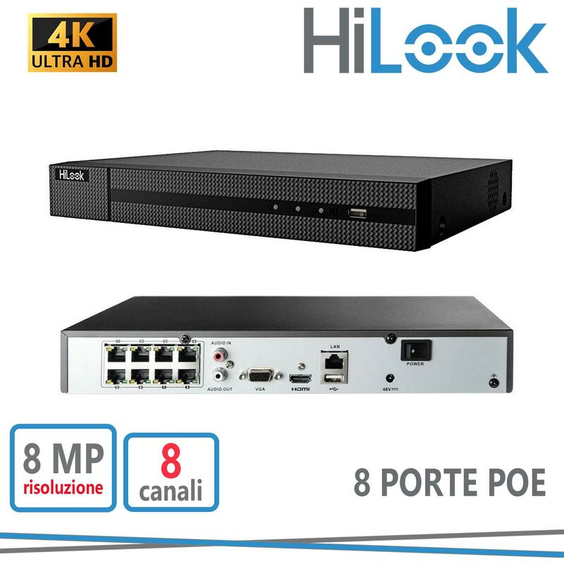 foto del prodotto nvr 108mh c 8p 8ch ip poe 8mp 4k