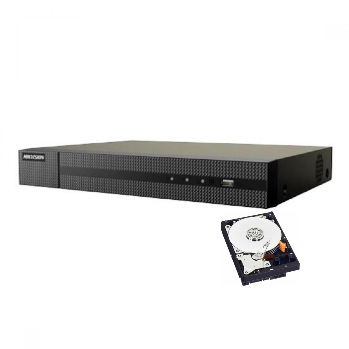 foto del prodotto nvr 8 canali hikvision 8 porte poe 8 mpx 4k onvif h 265 hd 500 gb hwn 4208mh 8p