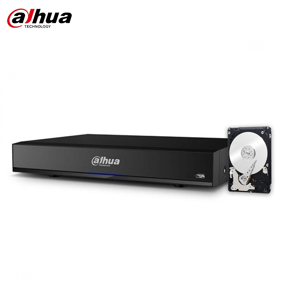 foto del prodotto nvr dahua 8 canali ip 4k ultra hd 12 mpx 320 mbps h.265 serie pro hd 2 tb
