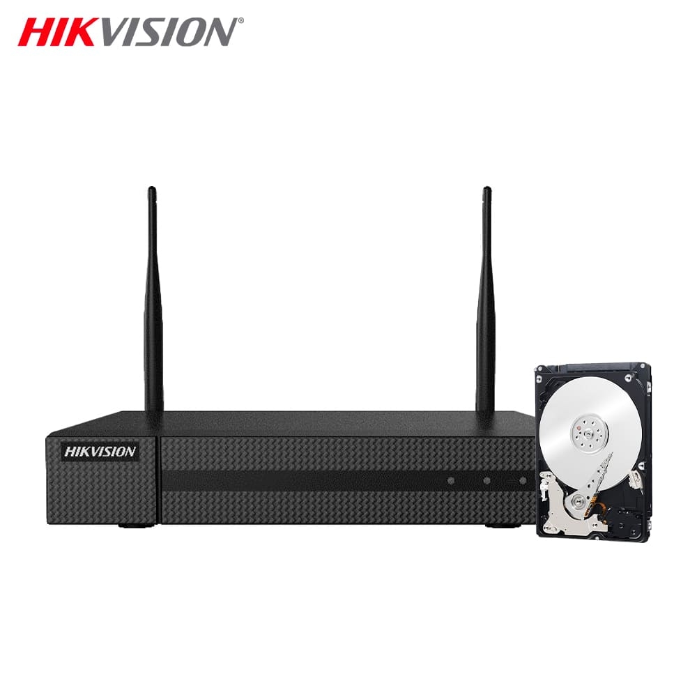 foto del prodotto nvr wireless wifi 4 canali 4 mpx h.265 utp onvif hikvision hd 500 gb
