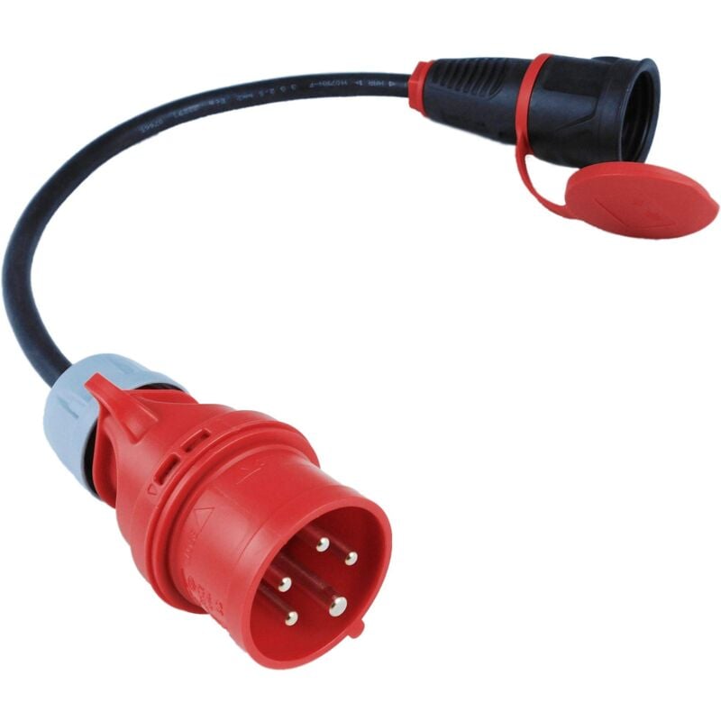 foto del prodotto nw powersolutions nwp adattatore 16 a, 400 v, spina ad alta corrente su presa schuko da 230 v, ip44 3 x 2,5 mm 