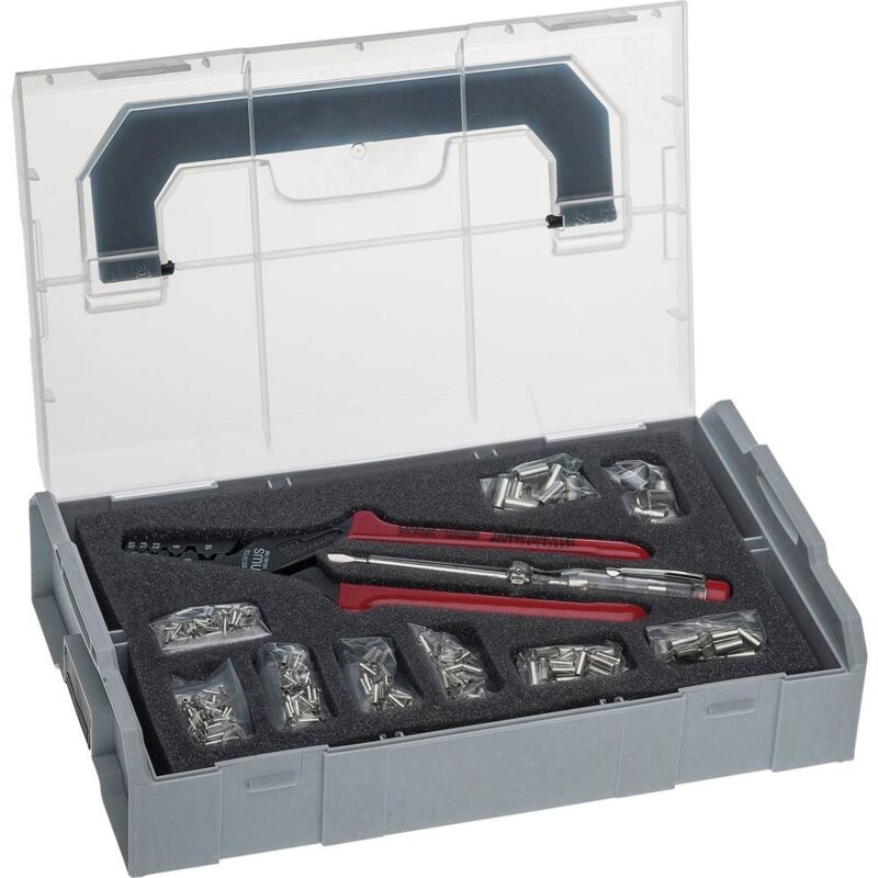 immagine 0 del prodotto nws 338 22 pinza pressatrice incl. tester di tensione, incl. assortimento di capicorda e valigetta