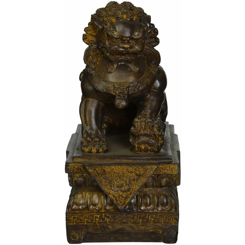 foto del prodotto ny13668011 statua cane da guardia cinese lion foo, femmina, bronzo design toscano