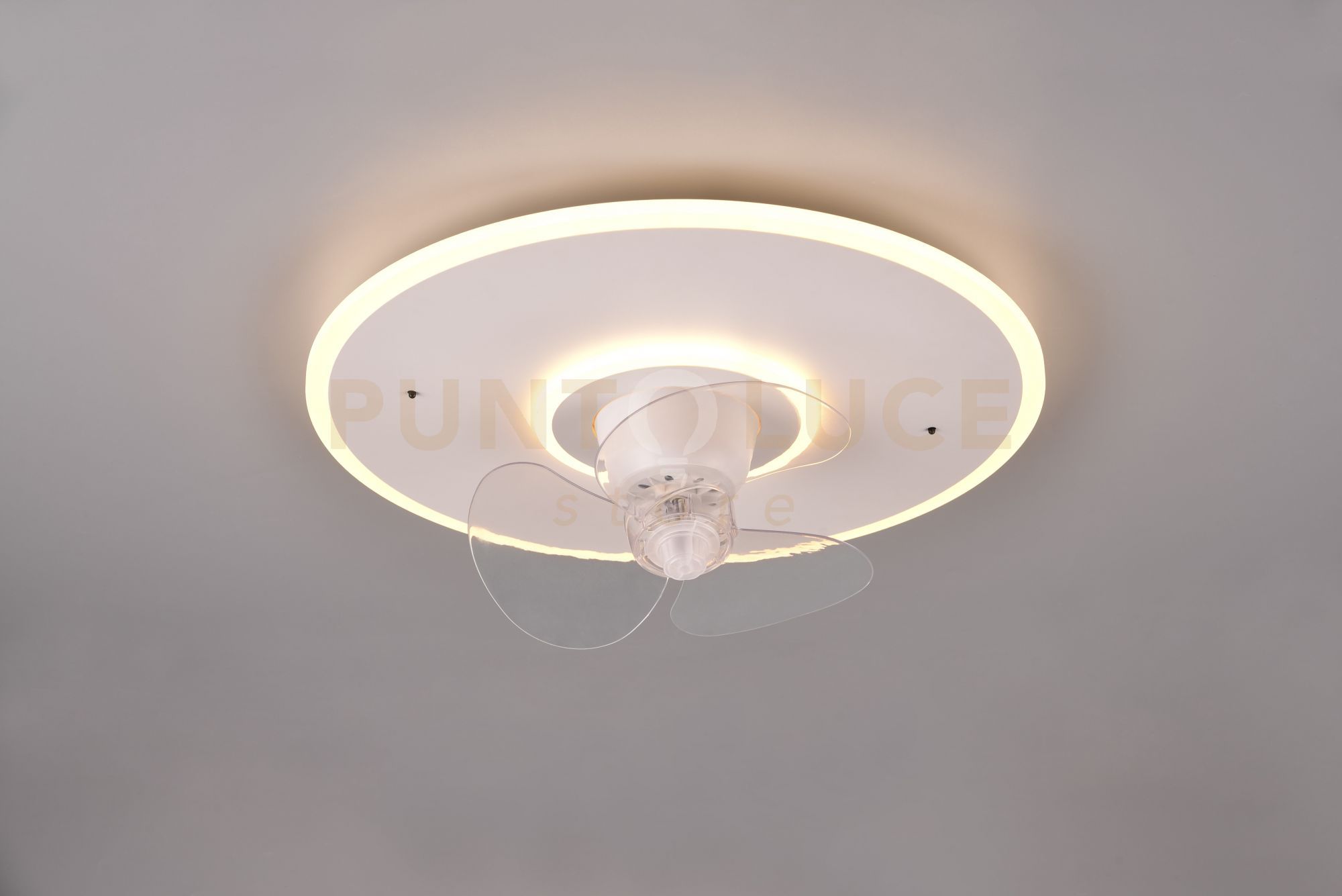 foto del prodotto nybro plafoniera led 30w 3500lm, 2700 - 6500k bianca con ventilatore con telecomando multifunzione d. 50cm dimmerabile