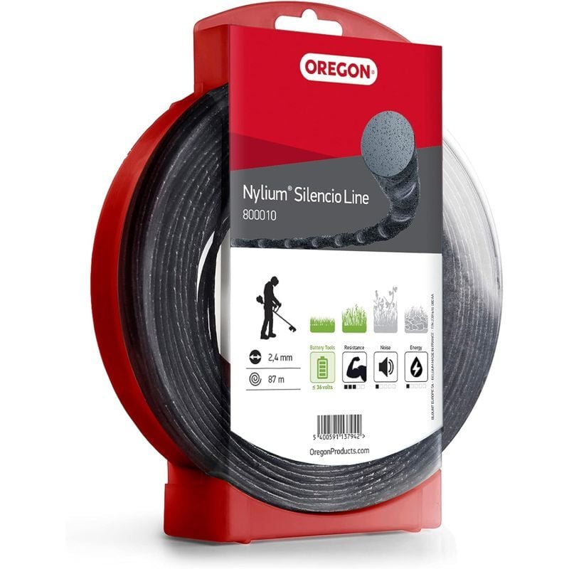 foto del prodotto nylium silencio filo da taglio rotondo per decespugliatore, tosaerba e tagliabordi in nylon robusto e flessibile, adatto alla maggior parte delle