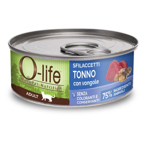 foto del prodotto o life cat adult sfilaccetti 70 gr tonno e vongole confezione da 6 pezzi cibo monoproteico gatto 1 ordine scegli lo sconto bzr5 bzr20 200 punti fedelt 
