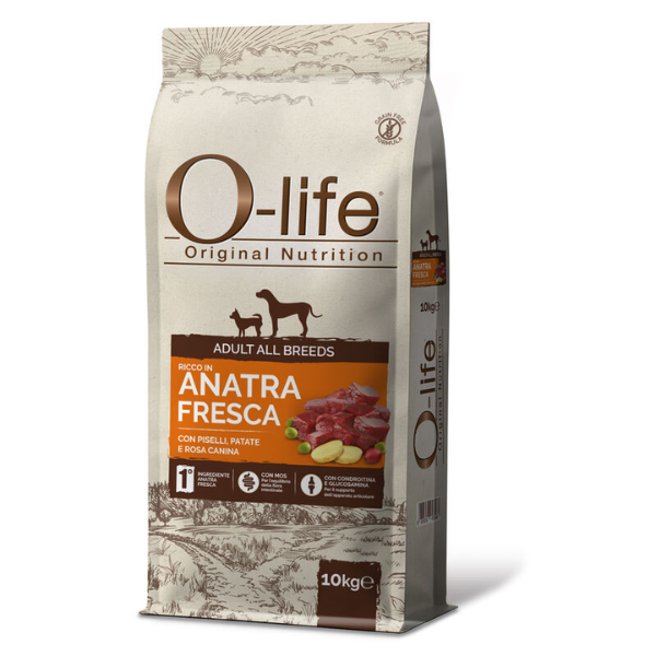 foto del prodotto o life dog adult all breeds grain free anatra e piselli 10 kg 1 ordine scegli lo sconto bzr5 bzr20 200 punti fedelt 