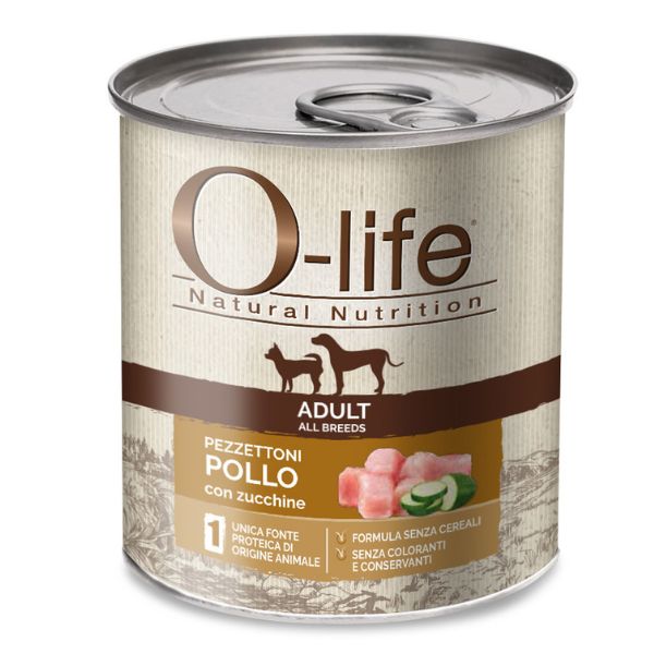 foto del prodotto o life dog adult grain free pezzettoni monoproteici 400 gr o life grain free monoproteico 400 gr pollo e zucchine umido monoproteico cane 1 ordine scegli lo sconto bzr5 bzr20 200 punti fedelt 