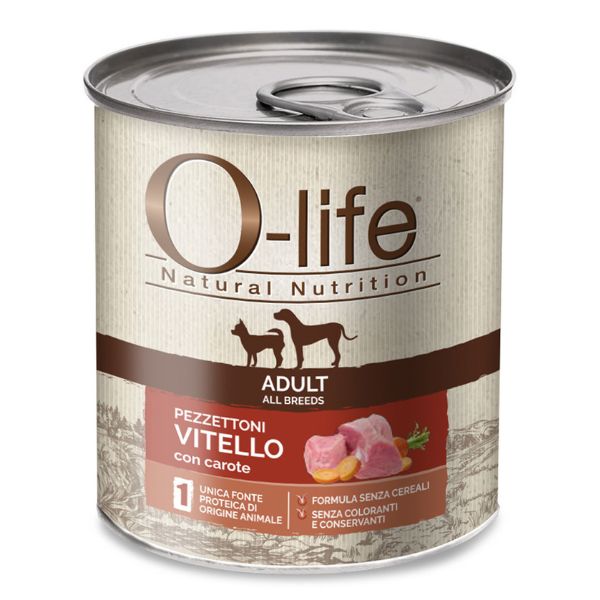 foto del prodotto o life dog adult grain free pezzettoni monoproteici 400 gr vitello e carote umido monoproteico cane 1 ordine scegli lo sconto bzr5 bzr20 200 punti fedelt 