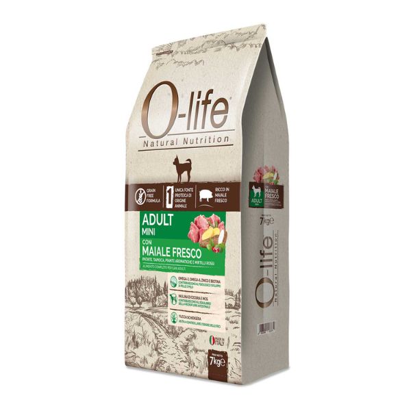 foto del prodotto o life dog grain free adult mini maiale fresco e patate 7 kg 1 ordine scegli lo sconto bzr5 bzr20 200 punti fedelt 