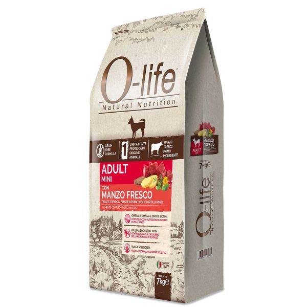 foto del prodotto o life dog grain free adult mini manzo fresco 7 kg 1 ordine scegli lo sconto bzr5 bzr20 200 punti fedelt 