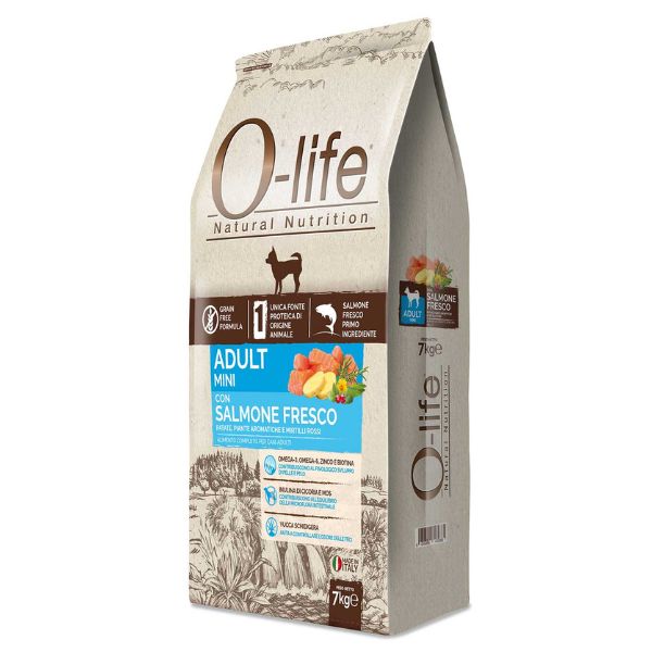 foto del prodotto o life dog grain free adult mini salmone fresco 7 kg 1 ordine scegli lo sconto bzr5 bzr20 200 punti fedelt 