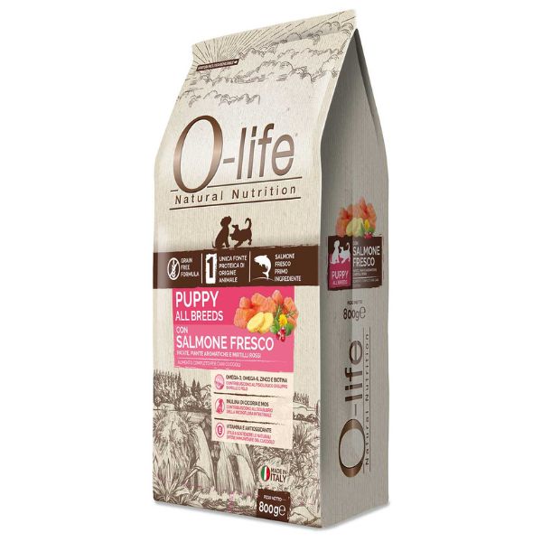 foto del prodotto o life dog grain free puppy all breeds salmone fresco 800 gr 1 ordine scegli lo sconto bzr5 bzr20 200 punti fedelt 